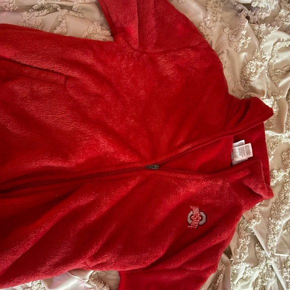 Red Fleece Ohio State Champion Zip-Up Jacket - Picture 1 of 1